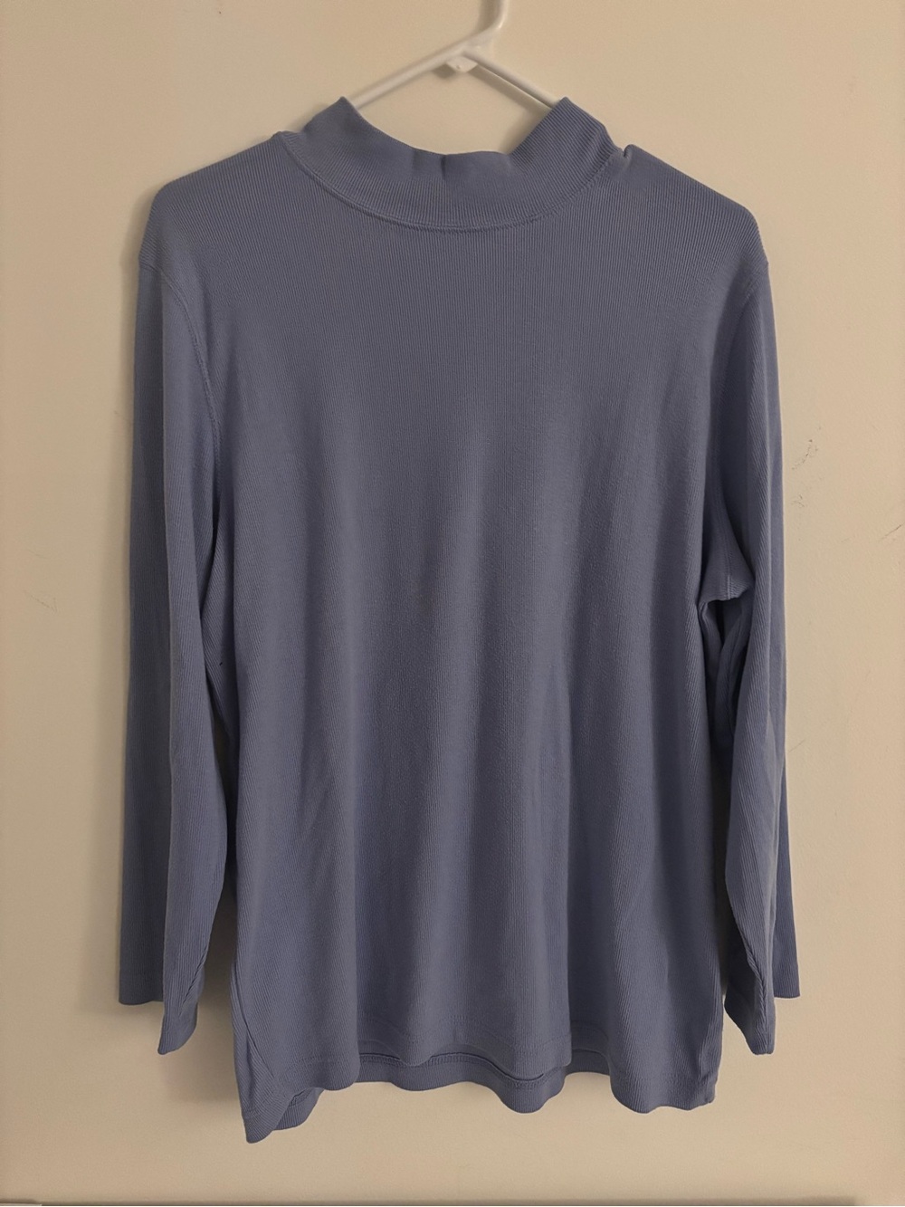 White Stag Light Periwinkle Long-Sleeve Mock Neck Top